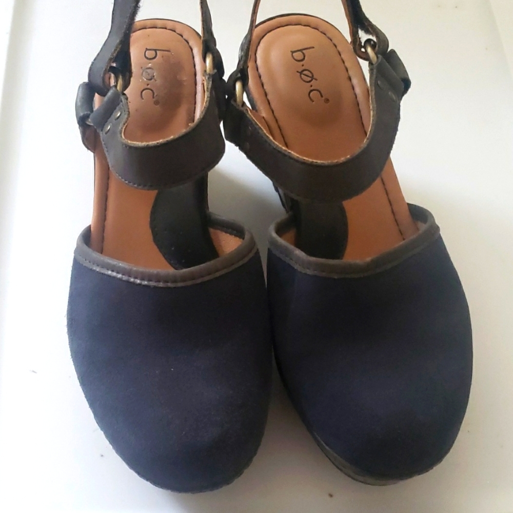 Blue Suede b.ø.c Rina Wedge
